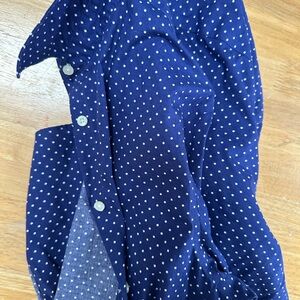 Lauren Ralph Blue Polka
Dot Long Sleeve
Button Up Shirt